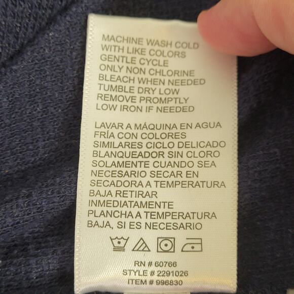 Tommy Bahama Men's Two-Tone Blue Crewneck‎ Jersey Long Sleeve Shirt Size Large - Picture 11 of 11